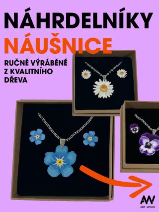 ✨Objevte kouzlo přírody v orginálním šperku! 👉Ručně vyráběný set náhrdelníku a náušnic 👉Vyráběno z kvalitního dřeva 👉Každý...